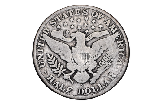 1910-S Barber Half Dollar Counter stamped "ROY K." - Antique Countermarked 1910 Barber Half Dollar