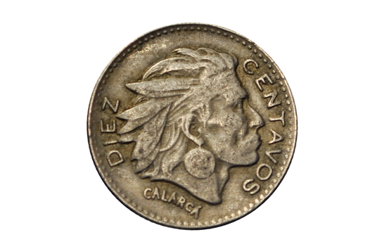 1966 10 Centavos Colombia Error Coin 2 Minor Die Cracks - 10 Centavos 1966 Colombia 2 Die Crack Error Coin