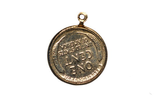 Post-Mint Plated 1955 Lincoln Penny Pendant - Unique Colored Post-Mint Plated Lincoln Penny Pendant Charm