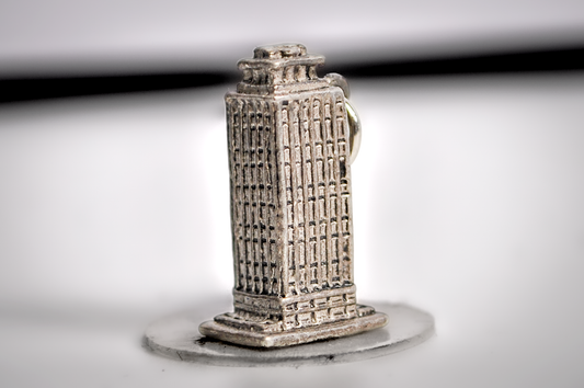 Vintage Sterling Prudential Center of Boston Souvenir Charm - Boston Skyscraper Architectural Travel Souvenir Sterling Charm