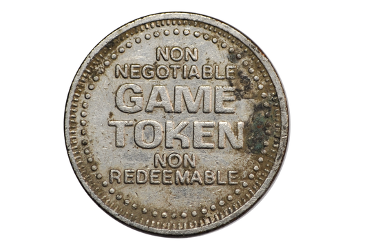 Amusement Zone Silver Toned Namco Arcade Token - Amusement Zone Arcade Token by Namco