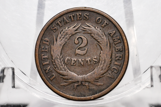 1865 Two Cent Rotated Die Error Rare Coin - Unique Misaligned Obverse/Reverse 1800s Two Cent