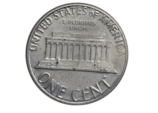 1985 Lincoln Memorial Post Mint Plated & Stamped - Lincoln Penny Unique Color Post Mint Plating 1985 With Counterstamp