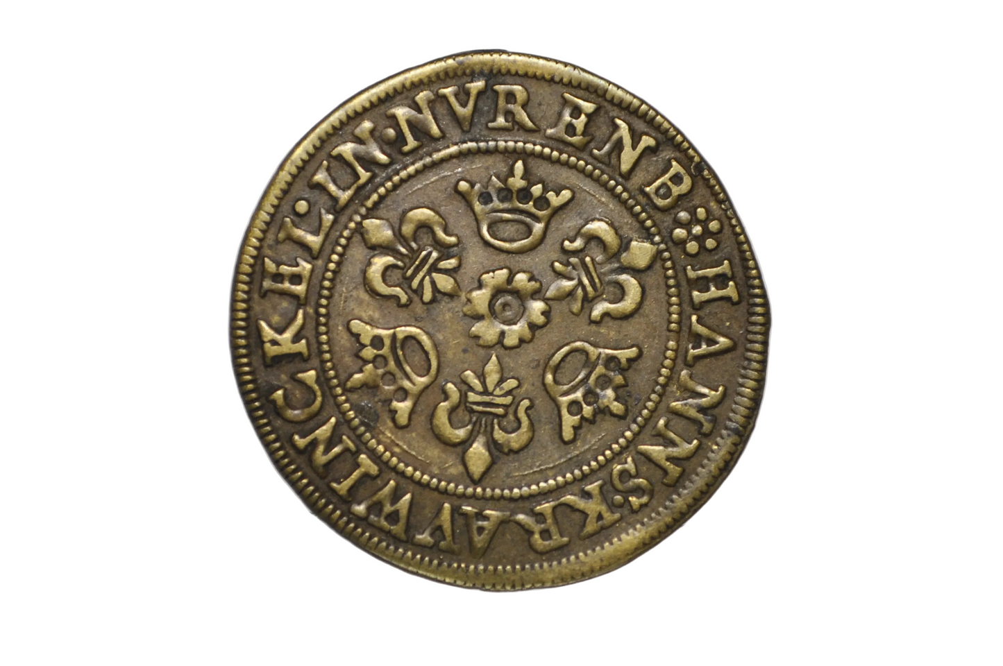 Rose and Orb Design Nuremburg Hanns Krauwinckel II Counter Token - 1600s Counting Money Nuremburg