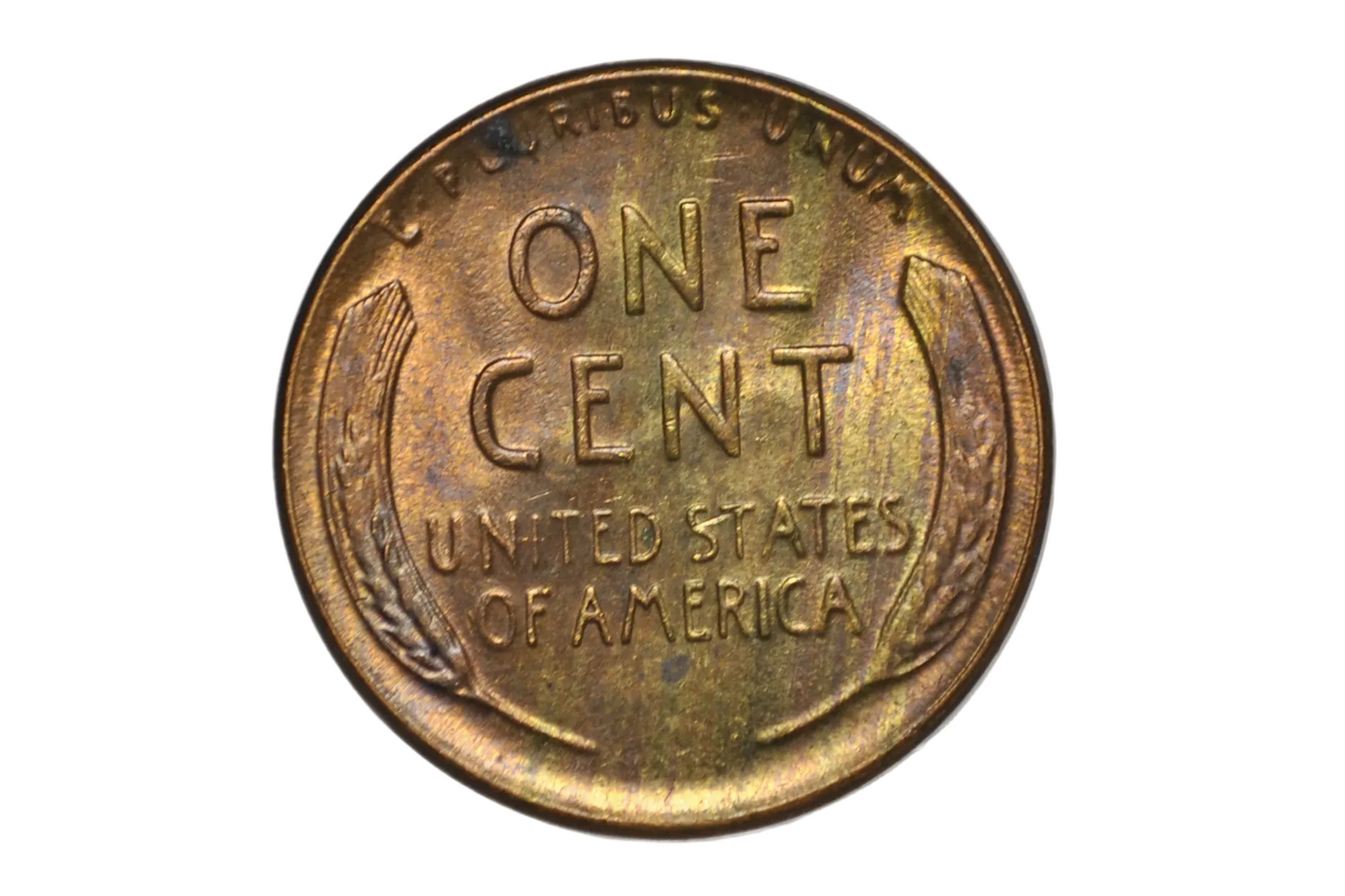 1955 Last Five Doubled Unique Lincoln Oxidized Penny - United States One Cent Lincoln Oxidized Penny 1955