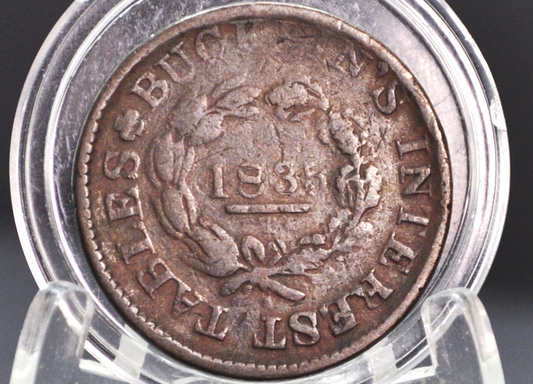 1835 Hard Times Token Store Card - Troy New York Bucklins Book Keeping - Amazing Piece of History
