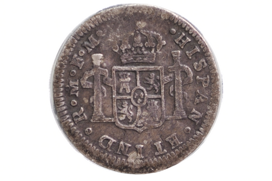 1784 Spanish 1 Real, Silver - Great Detail - 1784 Colonial Coin, Pirate Coins, 1700s Shipwreck Coin