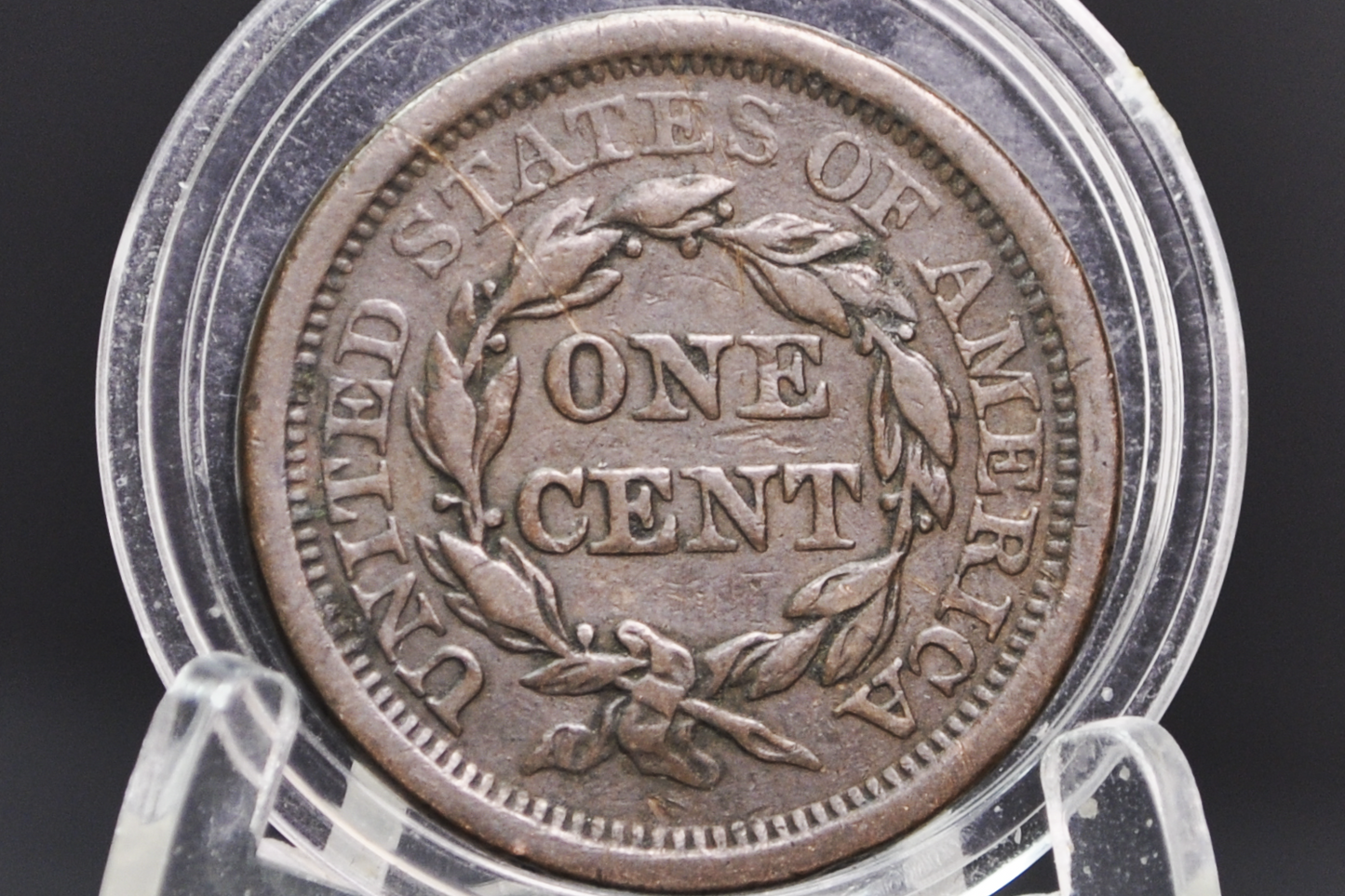 Scarce 1843 Braided Hair Large Cent, Mature Head Large Letter Variety - XF - Head of 1844, Large Letter 1843 US Cent