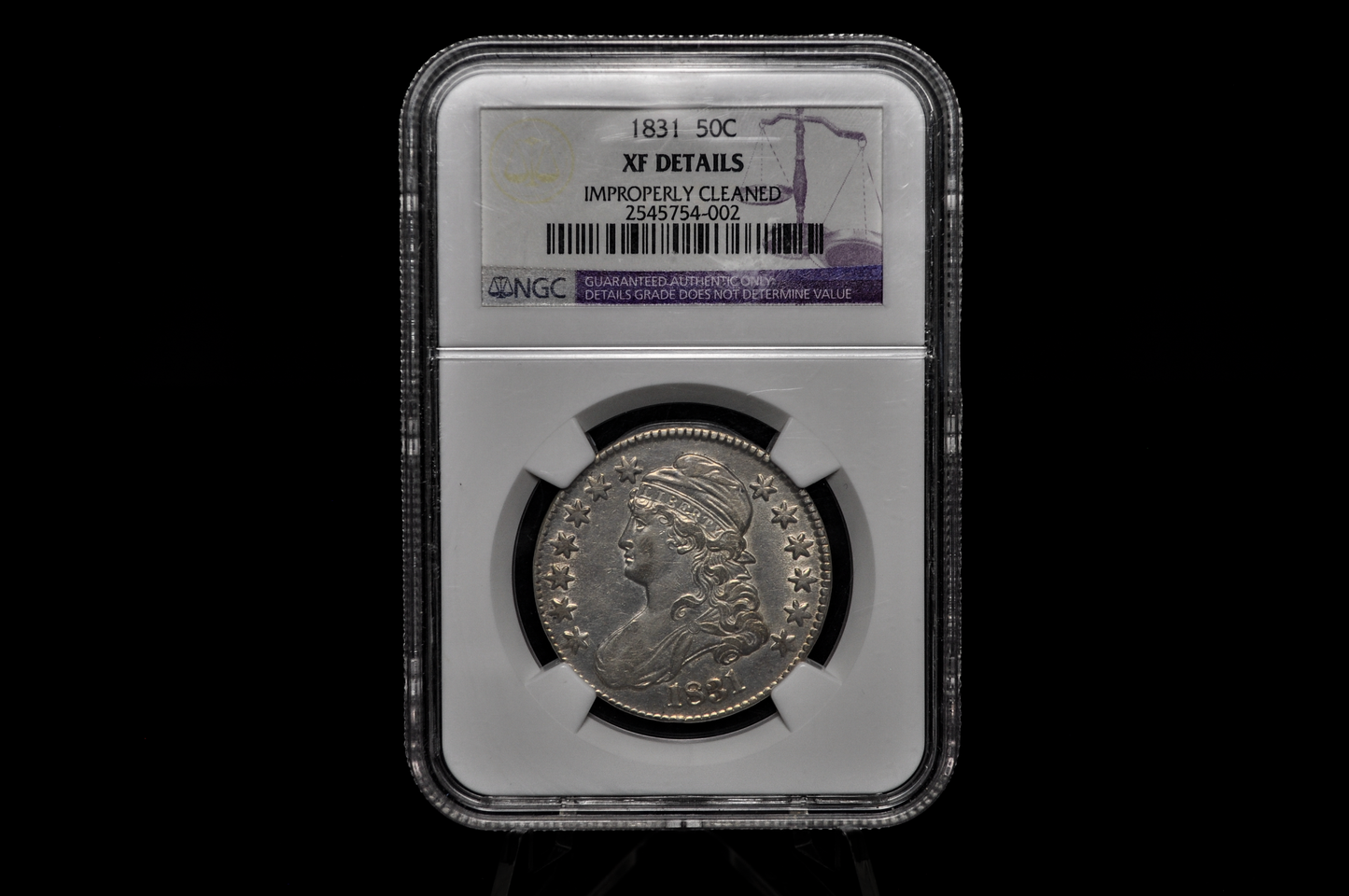1831 Capped Bust Half Dollar - XF Details, Cleaned, NGC - 1831 Half Dollar US Half Dollar 1831 Silver Half Dollar - Early American Coin