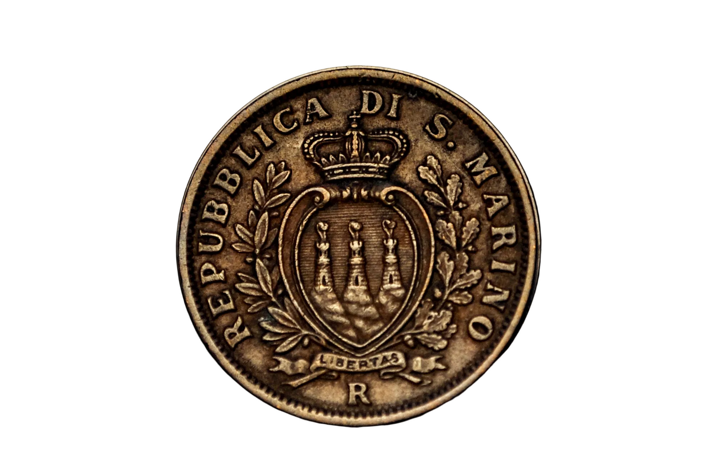 Vintage 1936 San Marino 10 Centesimi Rare European Coin - Collectible 1936 San Marino Centesimi Fasces Design Coin