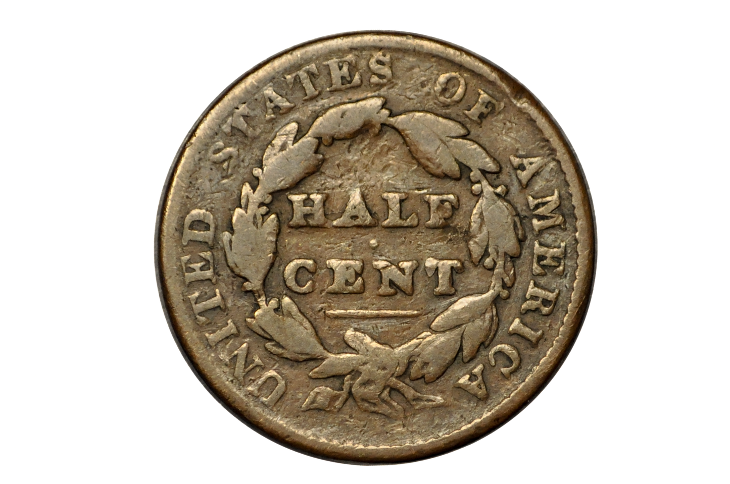 1828 Half Cent - G (Good) Condition / Grade - Classic Head Half Cent - 1828 Classic Head Cent - 1828 Half Penny - 1828 13 Stars