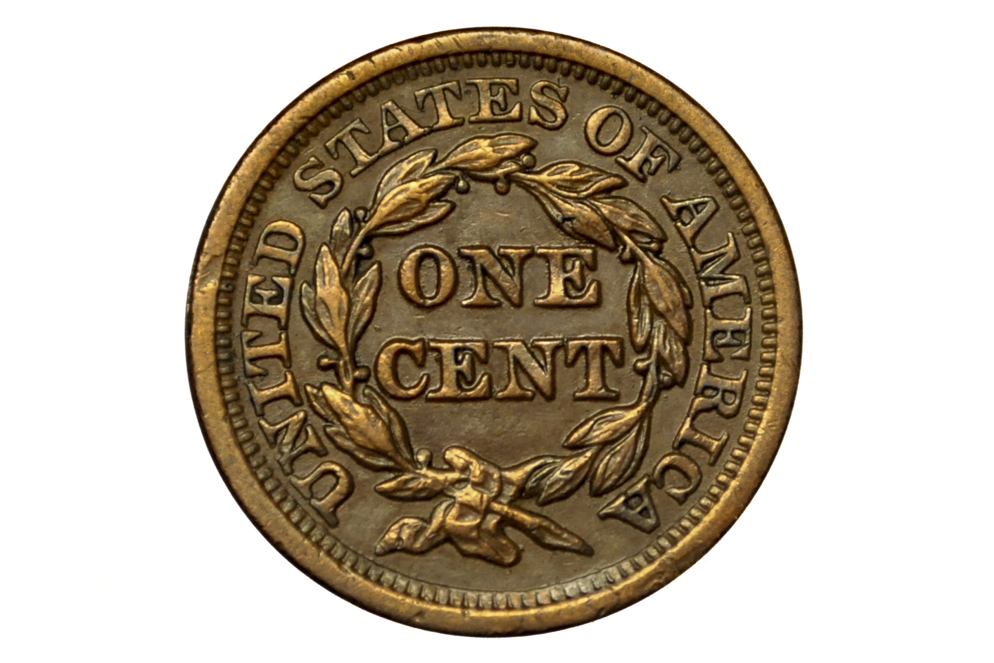 1857 Large Cent - Rare, Small Date, High Grade - 1857 US One Cent - Last Year Made!