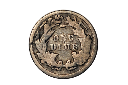 1873 Seated Liberty Dime - Rarest Variety - No Arrows, Open 3, Fine Grade - 1873 Liberty Seated Silver Dime - Authentic, Great Date!