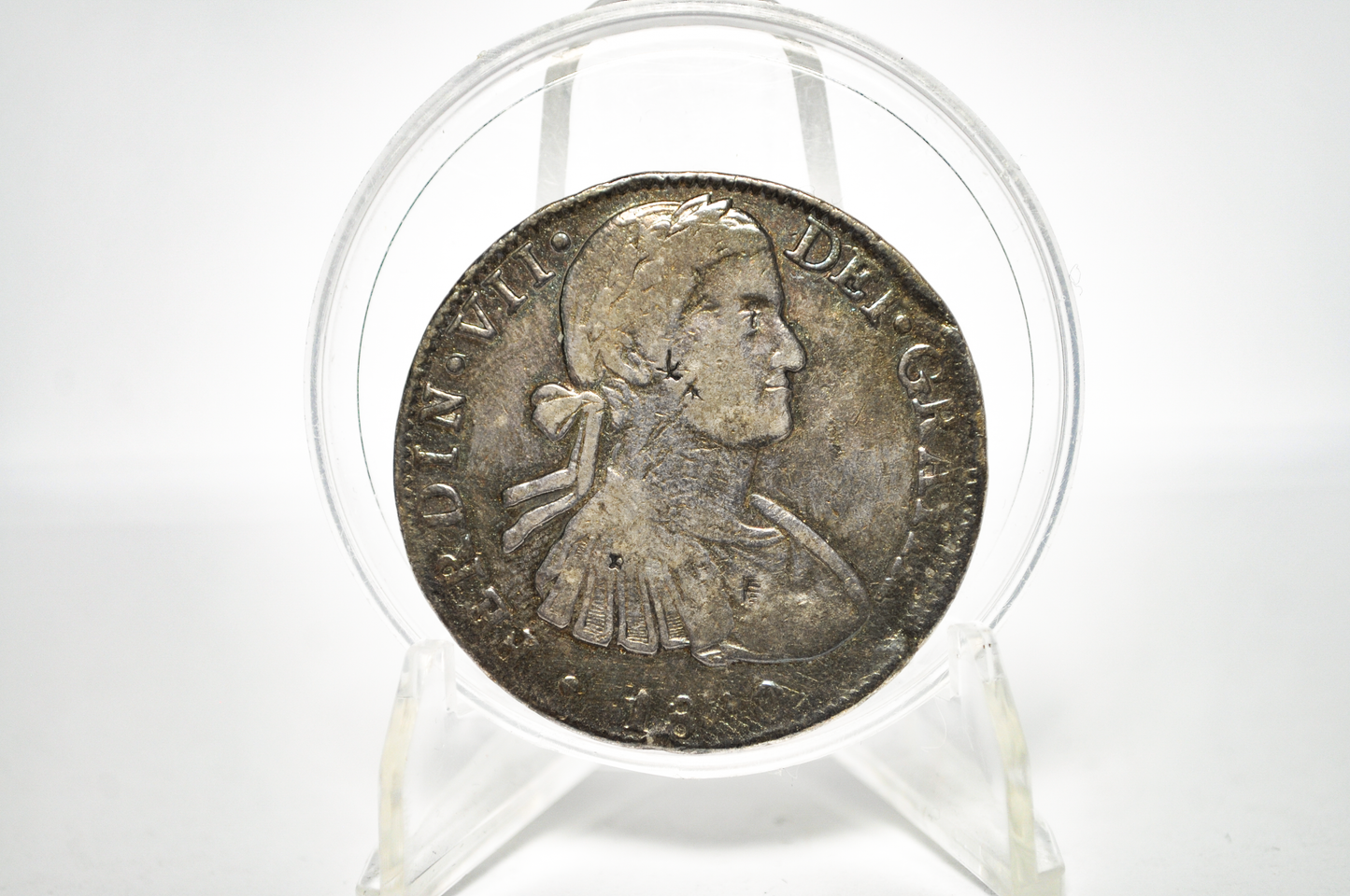 1810 Spanish 8 Reales - Great Detail, Cleaned & Polished - Spanish Silver Colonial Era Coin - Mo Hj - Ferdinand VII - 1810 Eight Reales Spain Silver (Copy)