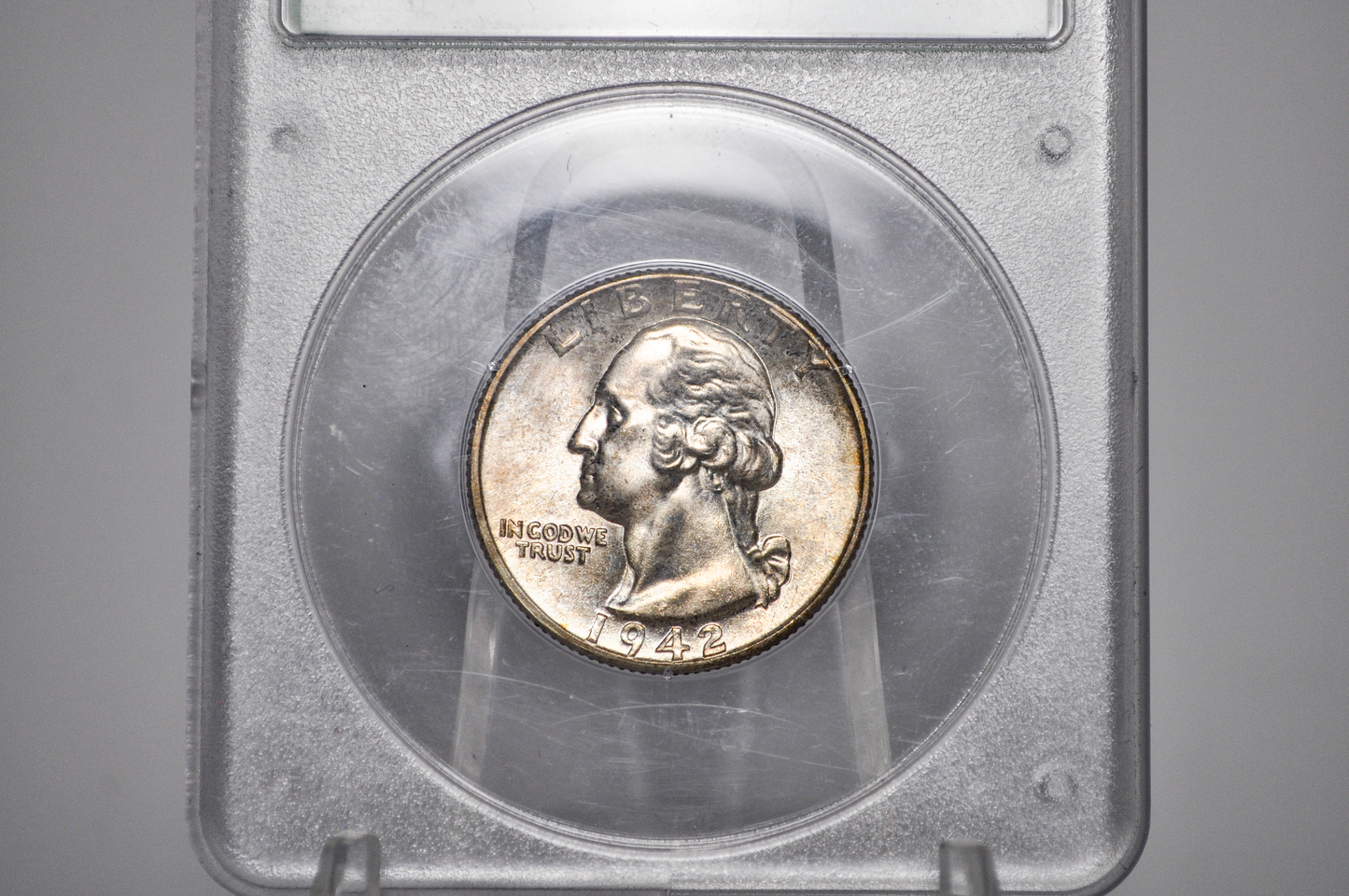 PCGS Rattler 1942 Washington Quarter MS65 - 1980's PCGS Holder - 1942 Quarter MS65 (Copy)