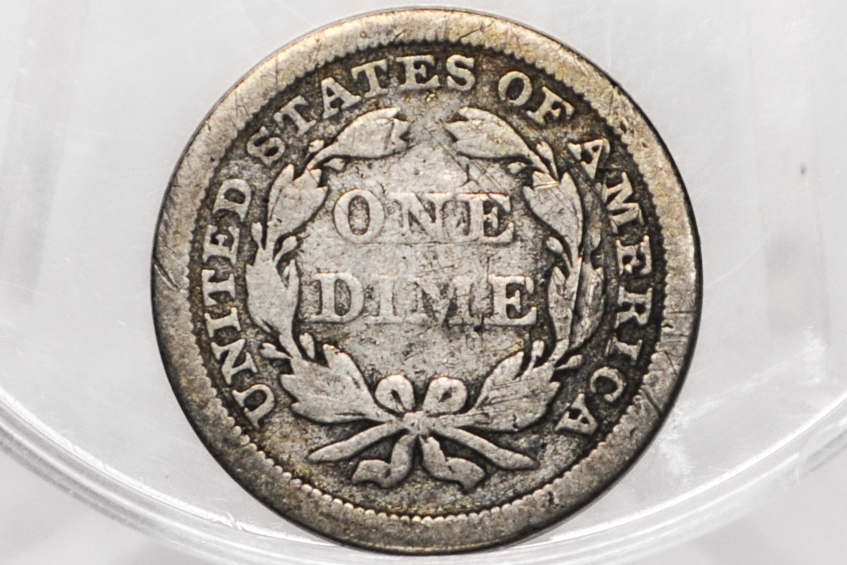 1855 Seated Liberty Dime - VG - 1855 Silver Dime / 1855 Liberty Seated Dime With Arrows