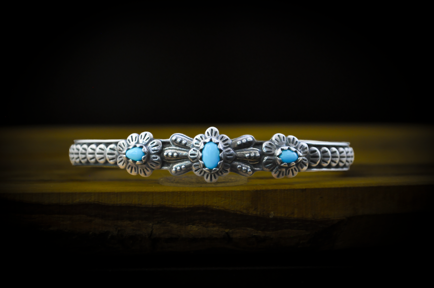 Carolyn Pollack American West Turquoise Bracelet - 5 in Wrist - Stamped and Tested Sterling Silver - Sleeping Beauty Collection