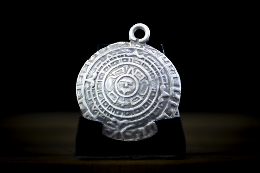 Vintage Sterling Joy Mex Plata Silver Mayan/Aztec Calendar Charm - Stamped and Tested Sterling Silver - Made in Mexico