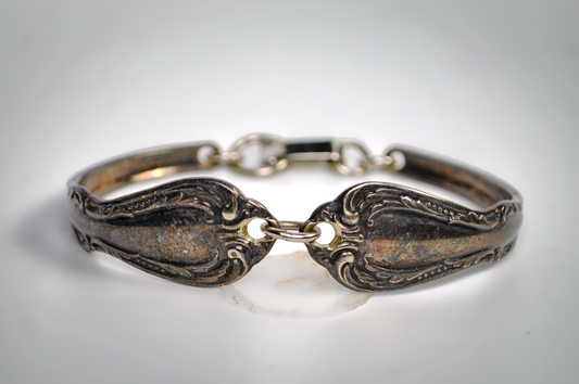 Bent Spoon Bracelet - 6 Inches - Tested Silverplate - Silverware Jewelry