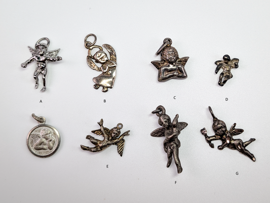 Lot of Sterling Silver Cherub Charms - Choose by Charm! - Stamped and Tested Sterling - Angels, Cupids, Cherubs