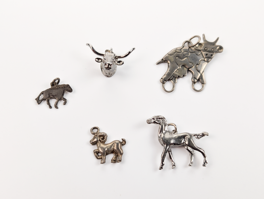 Lot of Sterling Silver Animal Charms - Choose by Charm! - Stamped and Tested Sterling - Dogs, Horses, Insects, and More!