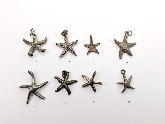 Lot of Sterling Silver Marine/Beach Animals Charms - Choose by Charm! - Stamped and Tested Sterling - Crustaceans, Sand Dollars, Starfish