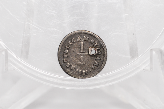 1851 Mexico Silver 1/4 Real - Quarto/Quartilla - Mexican 1/4 Real 1851 Silver Mexican Coin, 90% Silver