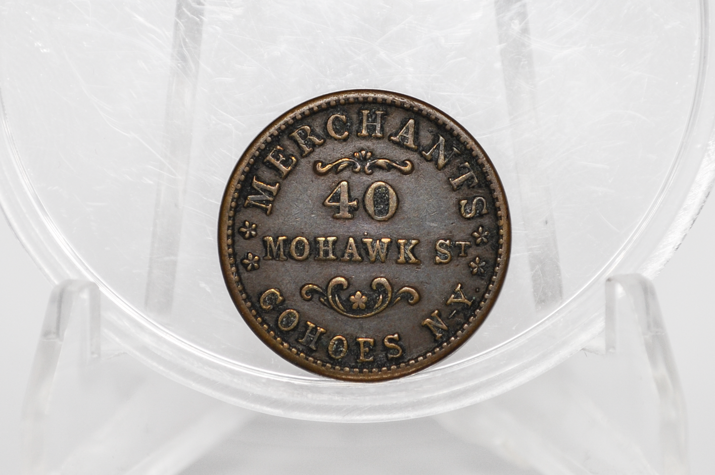 1863 Indian Head Civil War Token - Alden & Frink - Merchant CWT - 40 Mohawk Street Cohoes NY
