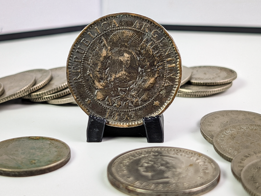 Mixed Argentine Republic Foreign Currency Coin Lot Vintage Centavos - Large Vintage Argentine Republic Coin Collection