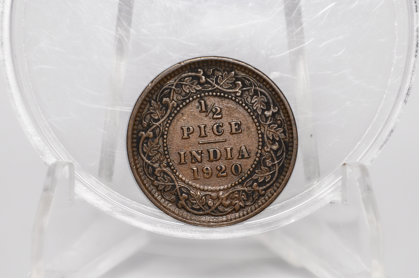 India 1/2 Pice 1920 - XF+ - 1920 India 1/2 Paisa- British India One Half Piece, High Grade, Great Coin