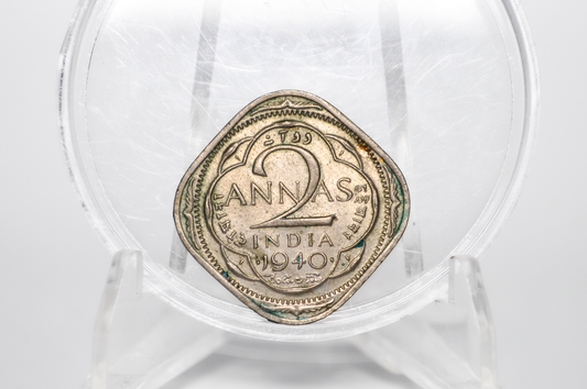 India 2 Annas 1940 - UNC Condition - 1940 India 2 Annas - King George VI