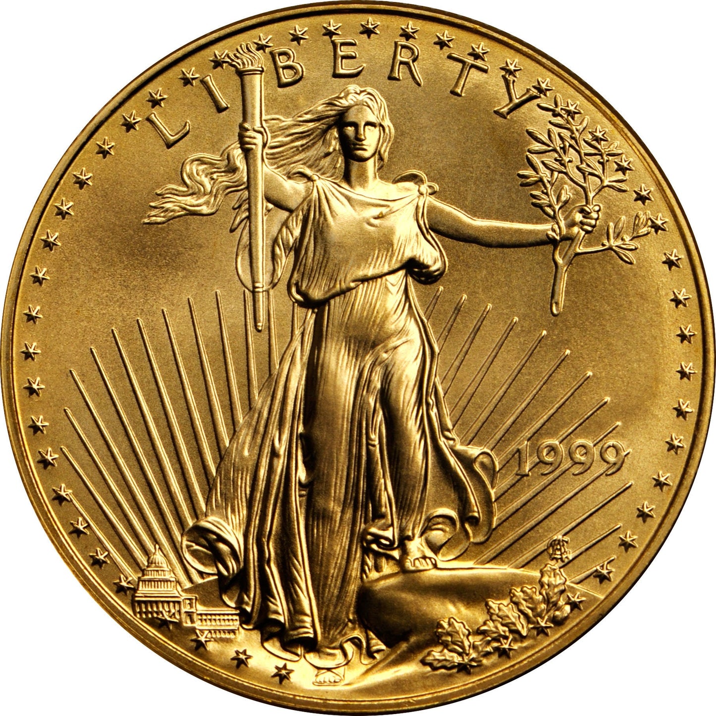1/4 Ounce 1999 American Eagle Gold Coin - Gold Quarter Ounce 10 Dollar - American Eagle Gold Bullion 1999 Quarter Ounce