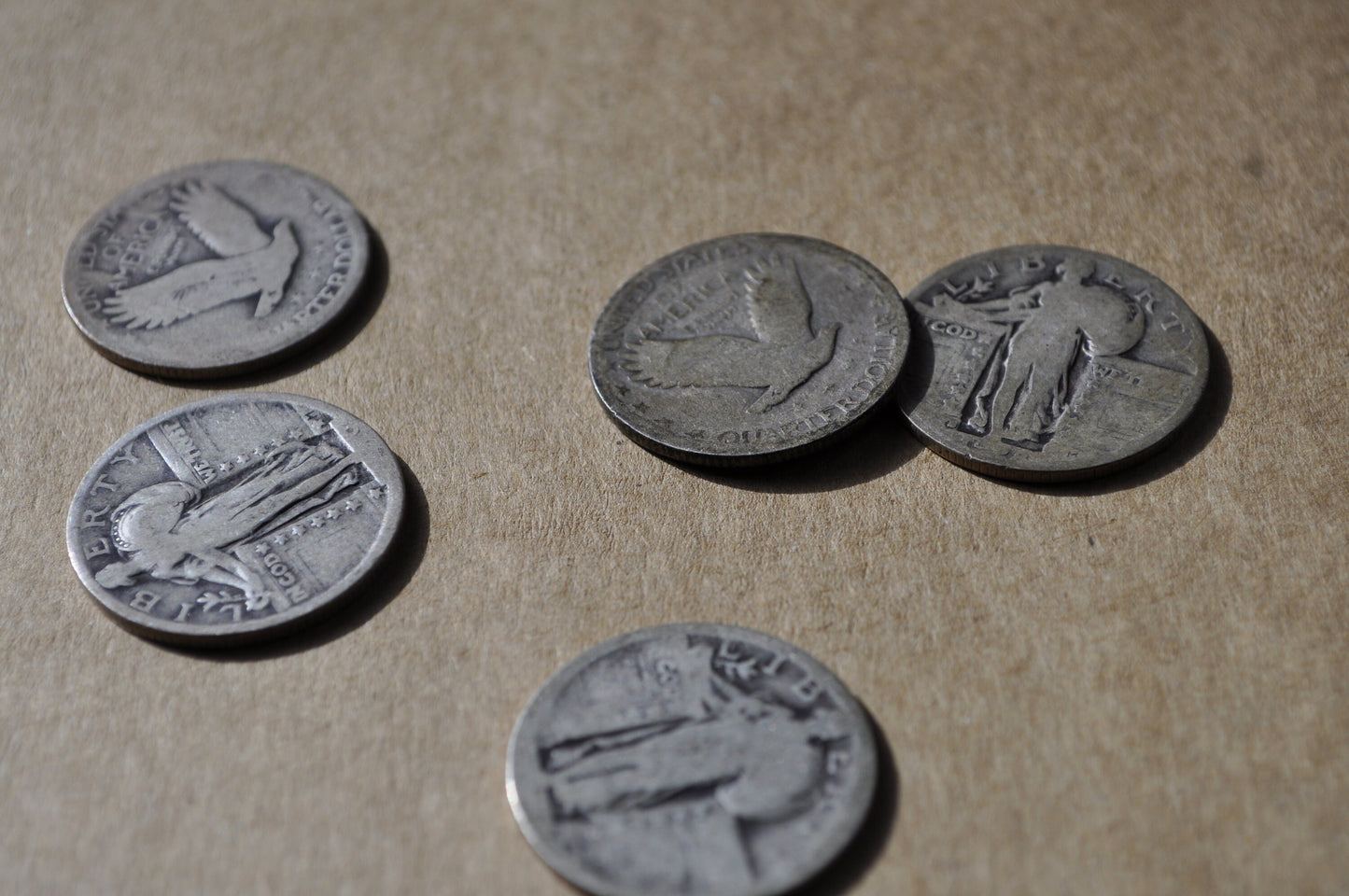 Partial or No Date Standing Liberty Silver Quarters - From the 1920's or 1930's