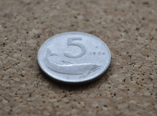 L.5 Italian Coin - 5 Lire 1954