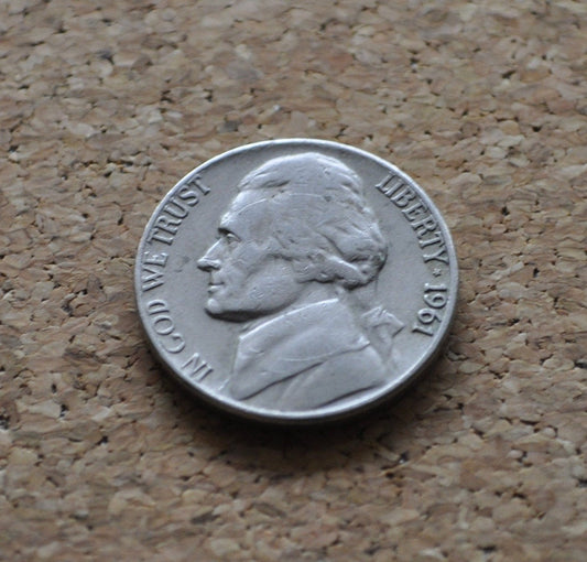 1961 D Jefferson Nickel - Great Condition - Denver Mint