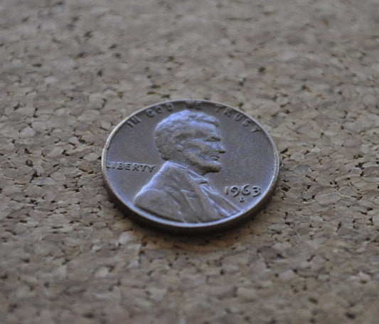 1963 D Memorial Penny - Excellent Condition - 58th Anniversary - Collectible Coin - Denver Mint