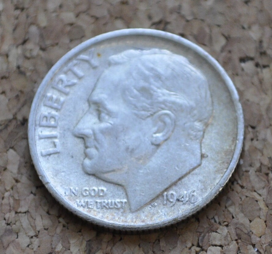 1946-S Roosevelt Silver Dime - Circulated to Uncirculated; Choose by Grade - First Year of Issue - San Francisco Mint - 1946 S Dime 1946S