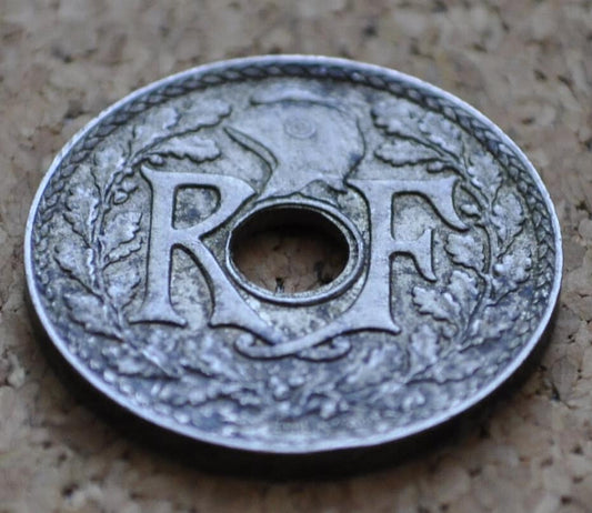 1926 France 10 Centimes Coin - F (Fine) condition - Ten Centimes 1926 French Coin