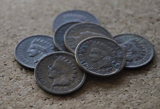 Cull Indian Head Pennies - Lower grade - scratches, corrosion - unsearched / uncleaned