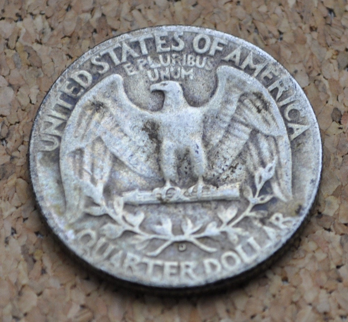 1950-D Washington Silver Quarter - Fine to BU (Uncirculated) Grades; Choose by grade - Denver Mint - 1950 D Washington Quarter 1950D