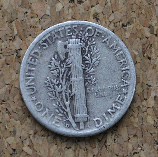 1943 D Mercury Dime - 1943 D Dime - 1943 D Silver Dime - 1943 Mercury Dime - 1943 Dime - 1943 Silver Dime - Denver Mint