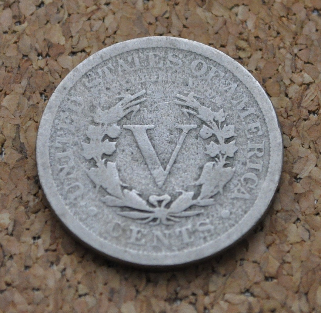 1904 Liberty Head Nickel - G (Good) - 1904 V Nickel - Liberty nickel 1904 Nickel