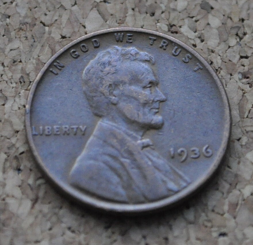 1936 Wheat Penny - VF (Very Fine) to EF (Extra Fine) Condition - 1936 Lincoln Cent - 1936 Penny - 1936 Cent