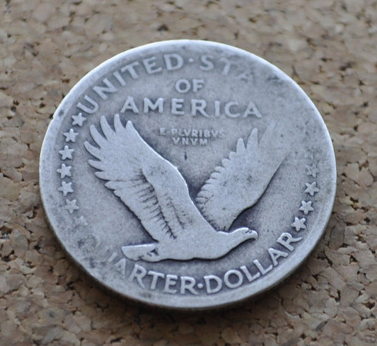 1917 Standing Liberty Quarter Type I (type one) - Second Year Minted - Good Condition - Great Details - 1917 Standing Liberty Quarter Type 1
