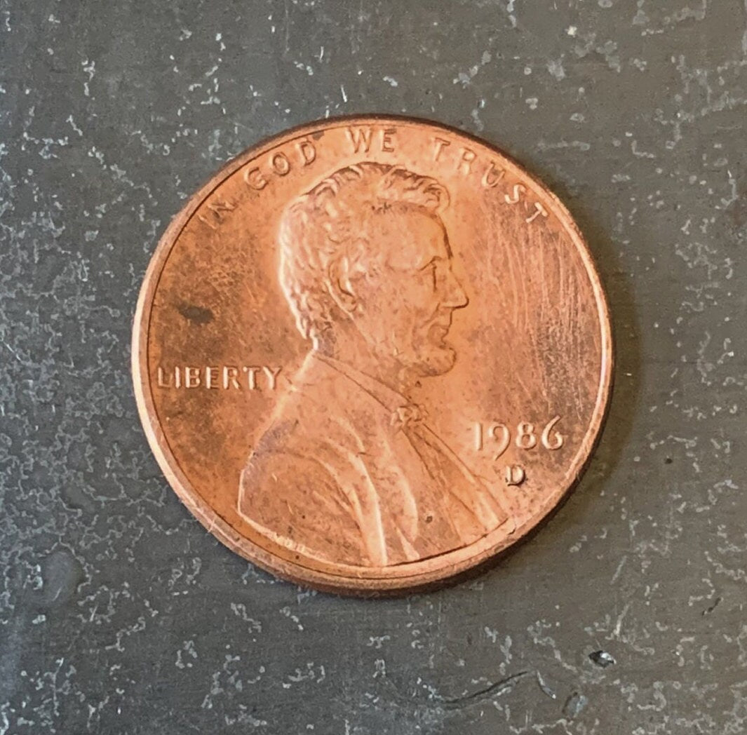 1986 D Lincoln Memorial Penny Cent - Fantastic Condition - 36th Anniversary - Collectible Coin