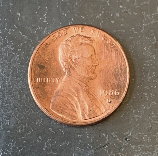 1986 D Lincoln Memorial Penny Cent - Fantastic Condition - 36th Anniversary - Collectible Coin