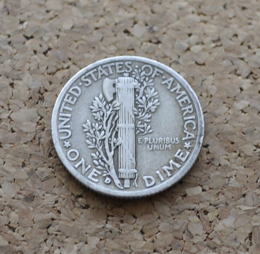 1936-D Mercury Silver Dime - Choose by Grade - VG to XF45 (Very Good to Extremely Fine) - Denver Mint - 1936 D Winged Liberty Head Dime