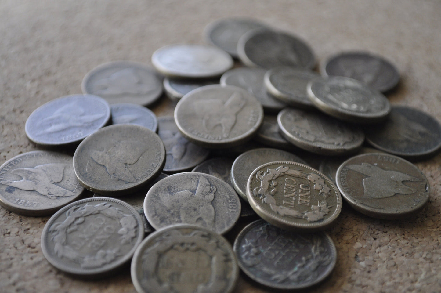 1857 Flying Eagle Pennies - Great Coin Type - Rarer Penny Type - Two years of production - 1857 Cent - 1857 Penny