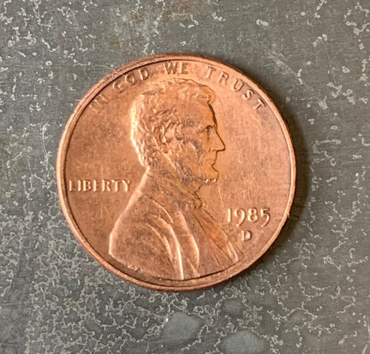 1985 D Lincoln Memorial Penny Cent - Fantastic Condition - 37th Anniversary - Collectible Coin - Denver Mint