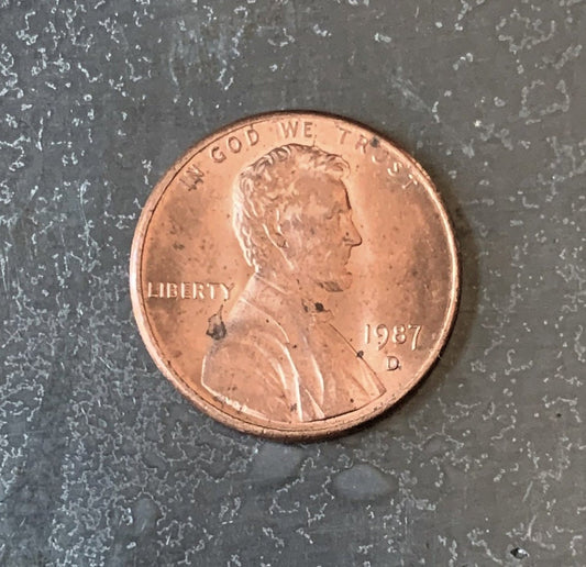 1987 D Lincoln Memorial Penny Cent - Fantastic Condition - 35th Anniversary - Collectible Coin